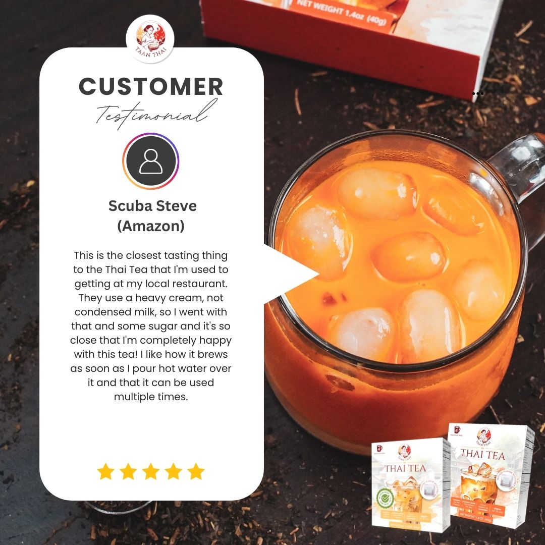 THAI TEA Drip Bag - 4 Drip Bags per Box (making 4-8 cups)