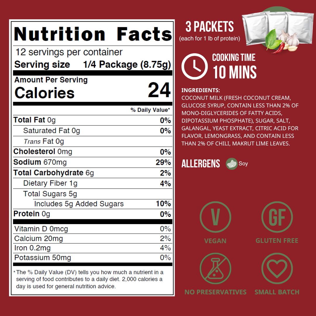 PAD KRA PAO (Holy Basil Stir-Fried) - 3 Packets per Box (making 9 dishes)