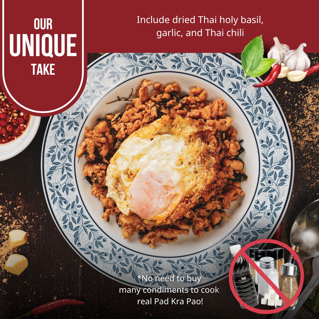 PAD KRA PAO (Holy Basil Stir-Fried) - 3 Packets per Box (making 9 dishes)