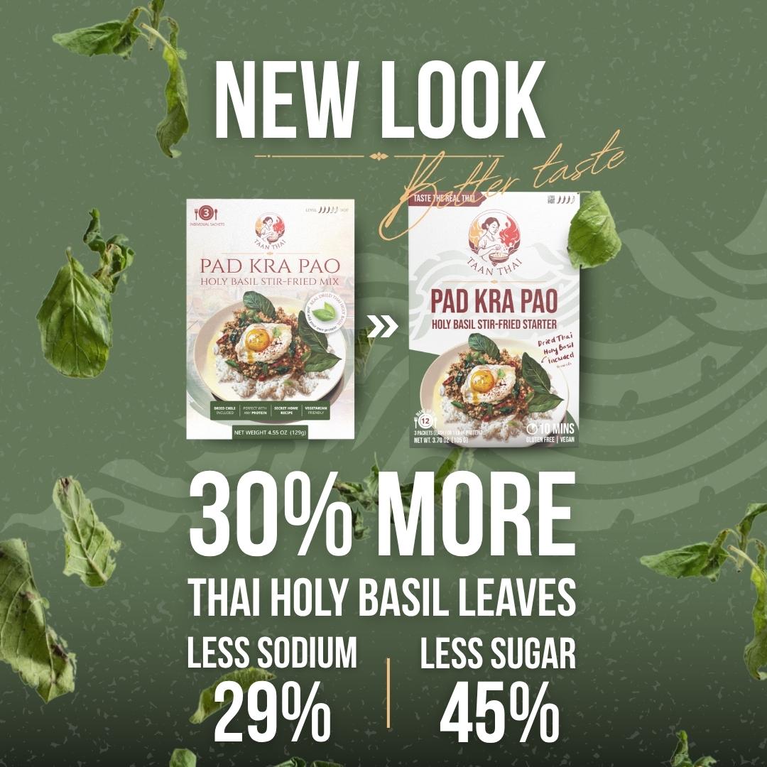 PAD KRA PAO Thai Holy Basil Stir-Fried Starter - 3 Packets (making 12 dishes)