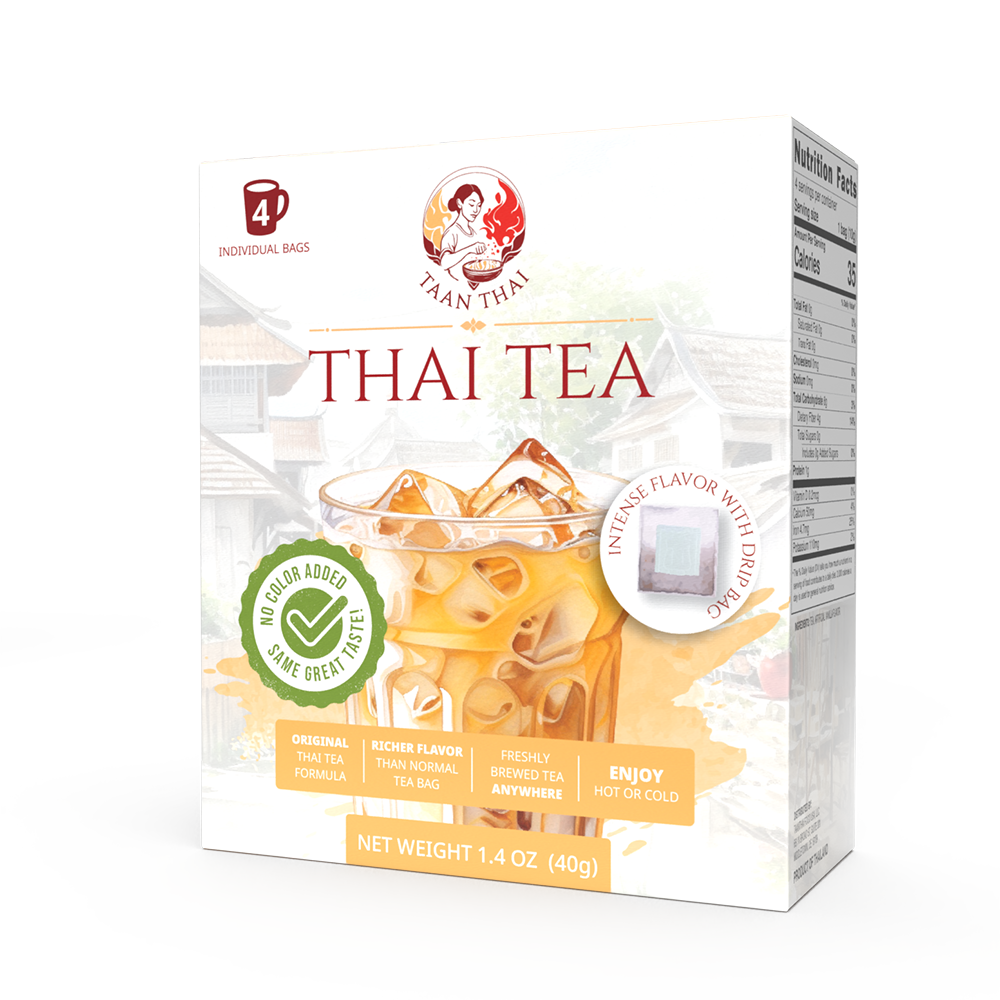 THAI TEA Drip Bag - 4 Drip Bags per Box (making 4-8 cups)