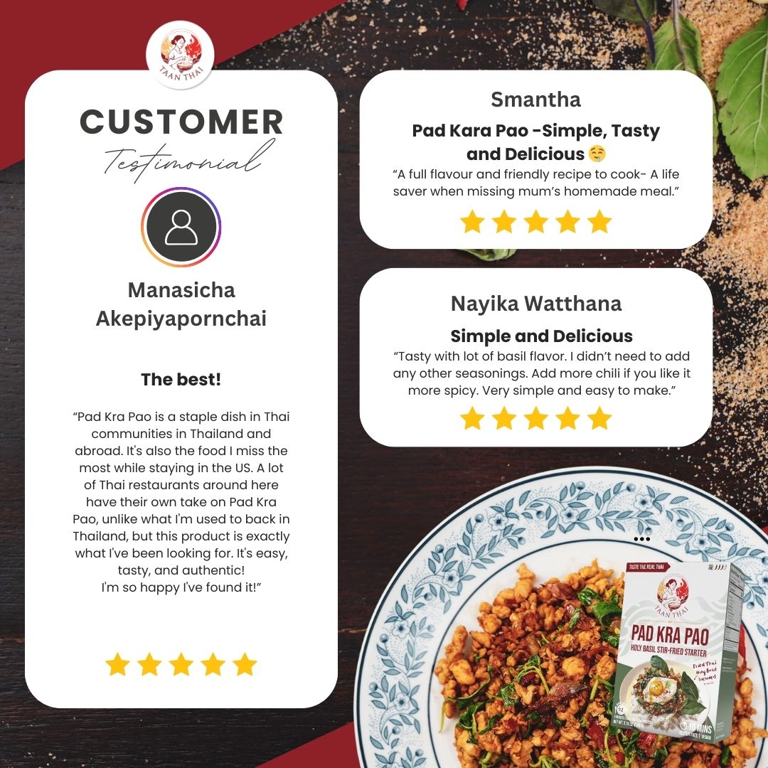 PAD KRA PAO (Holy Basil Stir-Fried) - 3 Packets per Box (making 9 dishes)